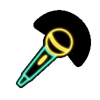 neon mic drop Sticker by Adobe