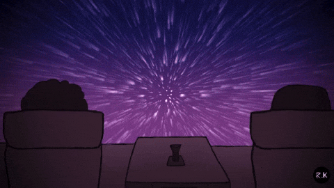 Spaceship Space Animation GIF by R.K