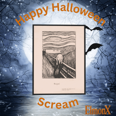 Edvard Munch Halloween GIF by ElmonX