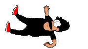Falling Down Richie Sticker by deladeso