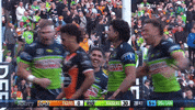 Celebration Nrl GIF by Canberra Raiders