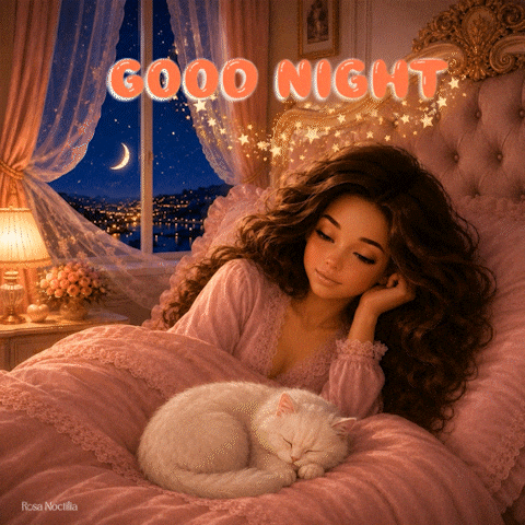 Good Night Cat GIF