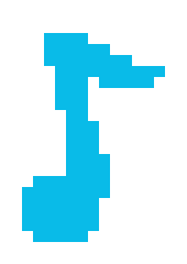 Music Note Pixel Sticker