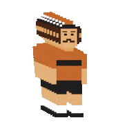 Cikkel pixel 8bit otto cyclist Sticker