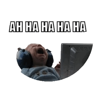 laugh STICKER by imoji