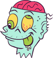 Zombie Candy Sticker by Hockey Dad