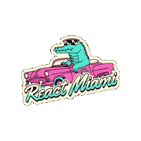 reactmiamiconf miami react react miami react miami conference Sticker