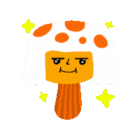 Sparkle Mushroom Sticker by Su Lee