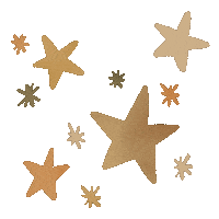 Hand Made Stars Sticker