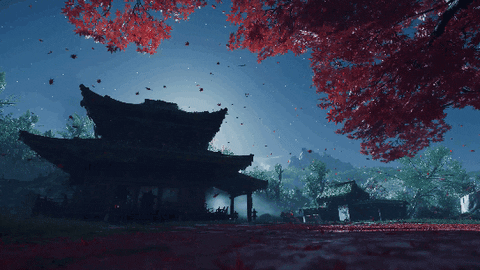 Maple Leaves Landscape GIF