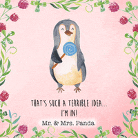 Candy Penguin GIF by Mr. & Mrs. Panda