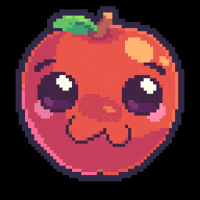Snowhex pixelart silly apple goober GIF