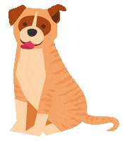 dog panting Sticker by Jackie Lay