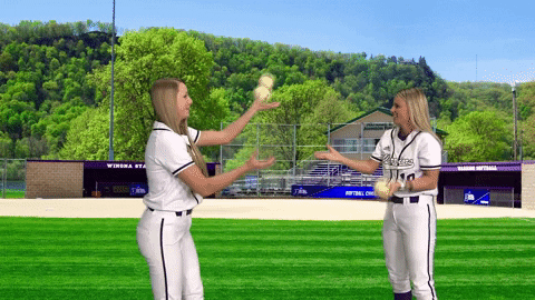 Warriors Softball GIF by WinonaStateATH