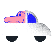 driving be right there Sticker by Parallel Teeth