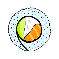 Q-EAT sushi roll hosomaki futomaki Sticker