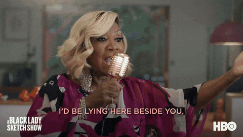 Lying Here Patti Labelle GIF by A Black Lady Sketch Show