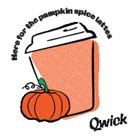 Pumpkin Spice Coffee Sticker by Qwick