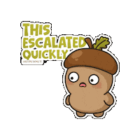 Bookworm Acorn Sticker