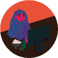 television chill Sticker