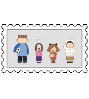 posa_stamp 스꾸 posa 한국우편사업진흥원 포밀리 Sticker