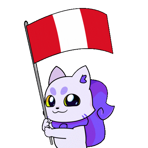 Machu Picchu Flag Sticker by Lucky Kat Studios