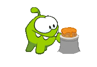Hungry Fun Sticker by Om Nom