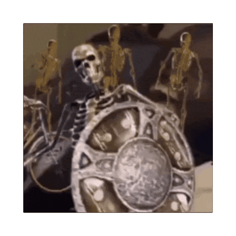 SummerGuyOriginal scream skeleton sword shield Sticker