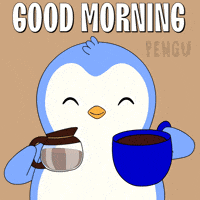 Good Morning Coffee GIF by Pudgy Penguins