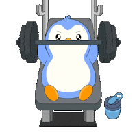 Working Out No Pain No Gain Sticker by Pudgy Penguins