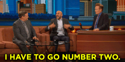 keegan-michael key i have to go number two GIF by Team Coco