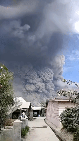 Mount Sinabung Spews Volcanic Ash Over 2 Miles High in Latest Eruption