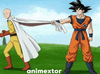 One Punch Man Goku Vs Saitama GIF