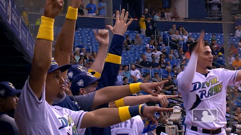 celebration rays GIF by MLB