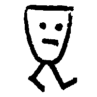 o_and_no face mask walking moving Sticker