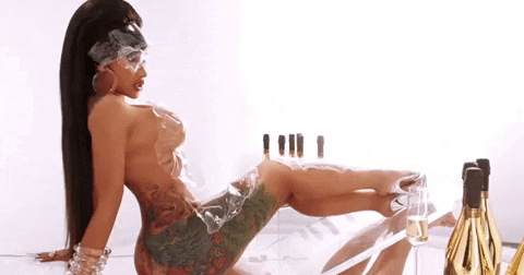 aleenacansino up rapper cardi b GIF