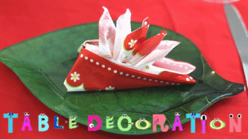 origami table decoration GIF