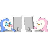 Playing Lets Play Sticker by Pudgy Penguins