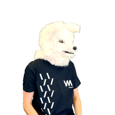 Surprise Wolf Sticker by Wayra