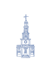 Campus Chapel Sticker by Hamilton College