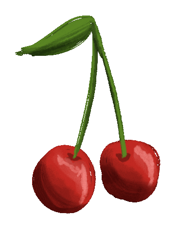 Fruit Cherry Sticker by iriskristen
