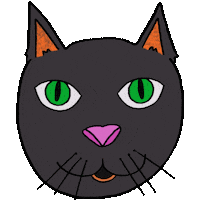 Trick Or Treat Cat Sticker
