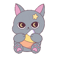 Candy Corn Cat Sticker by Mira & Ink