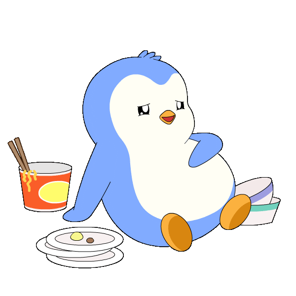 Tired Penguin Sticker by Pudgy Penguins