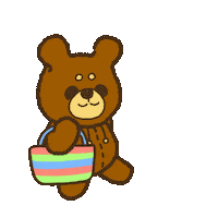clipartaiwanga1010 cute bear walking taiwan Sticker