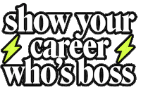 badasscareers boss badass bolt career Sticker