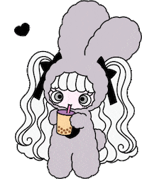 Bunny タピる Sticker by mineco