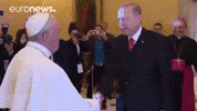 Pope Francis Handshake GIF by euronews