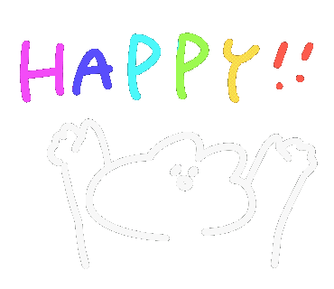 Happy 手書き Sticker by おめがちゃん