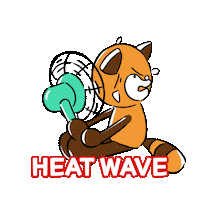 Melting Heat Wave Sticker by PlayDappTown